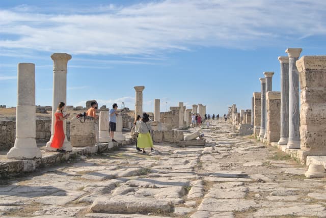 Entering  Laodicea on the main road.
